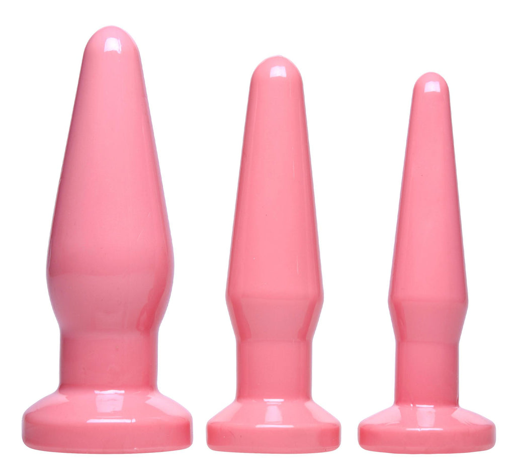 Pink Anal Plugs 3 Piece Kit