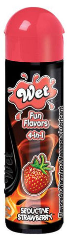 Wet Fun Flavors Seductive Strawberry 4.1 oz Bottle