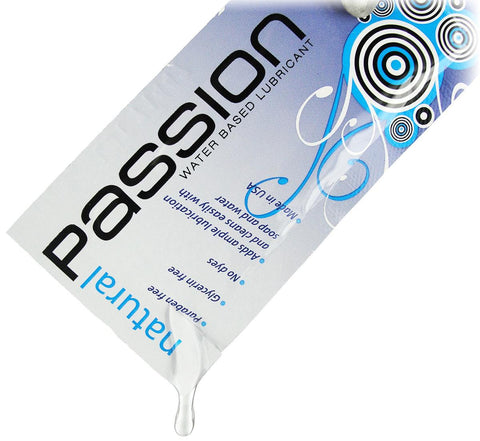 Passion Natural Water-Based Lubricant - 0.25 oz Single Use Pouch