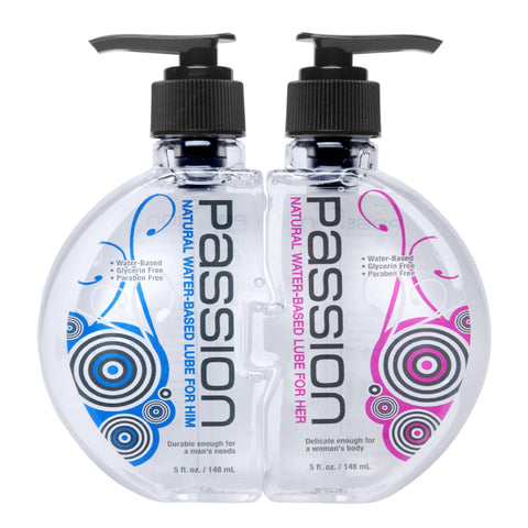 His and Hers Passion Natural Lube Combo Pack - 10 oz