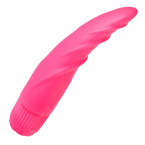 Pink Curved Silicone Tongue Vibe