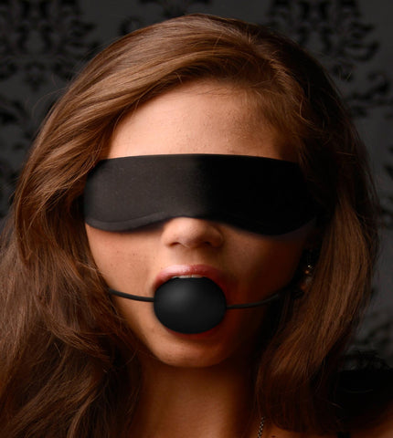 Lightweight Fleece Blindfold with Ball Gag