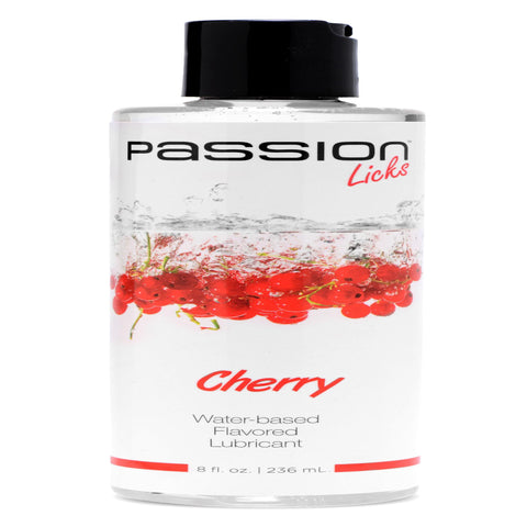 Passion Licks Cherry Water Based Flavored Lube - 8 oz