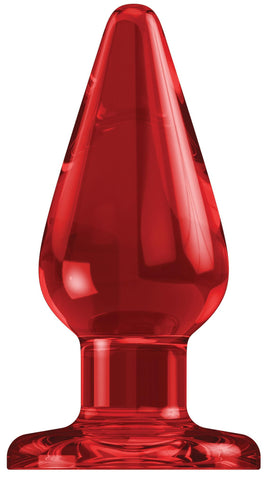 Bottom Line Model 1 Red Acrylic 6 Inch Butt Plug