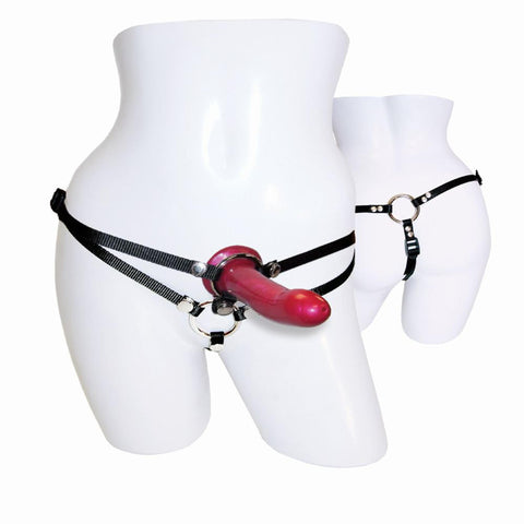 Menage a Trois For Two Harness with Dildo